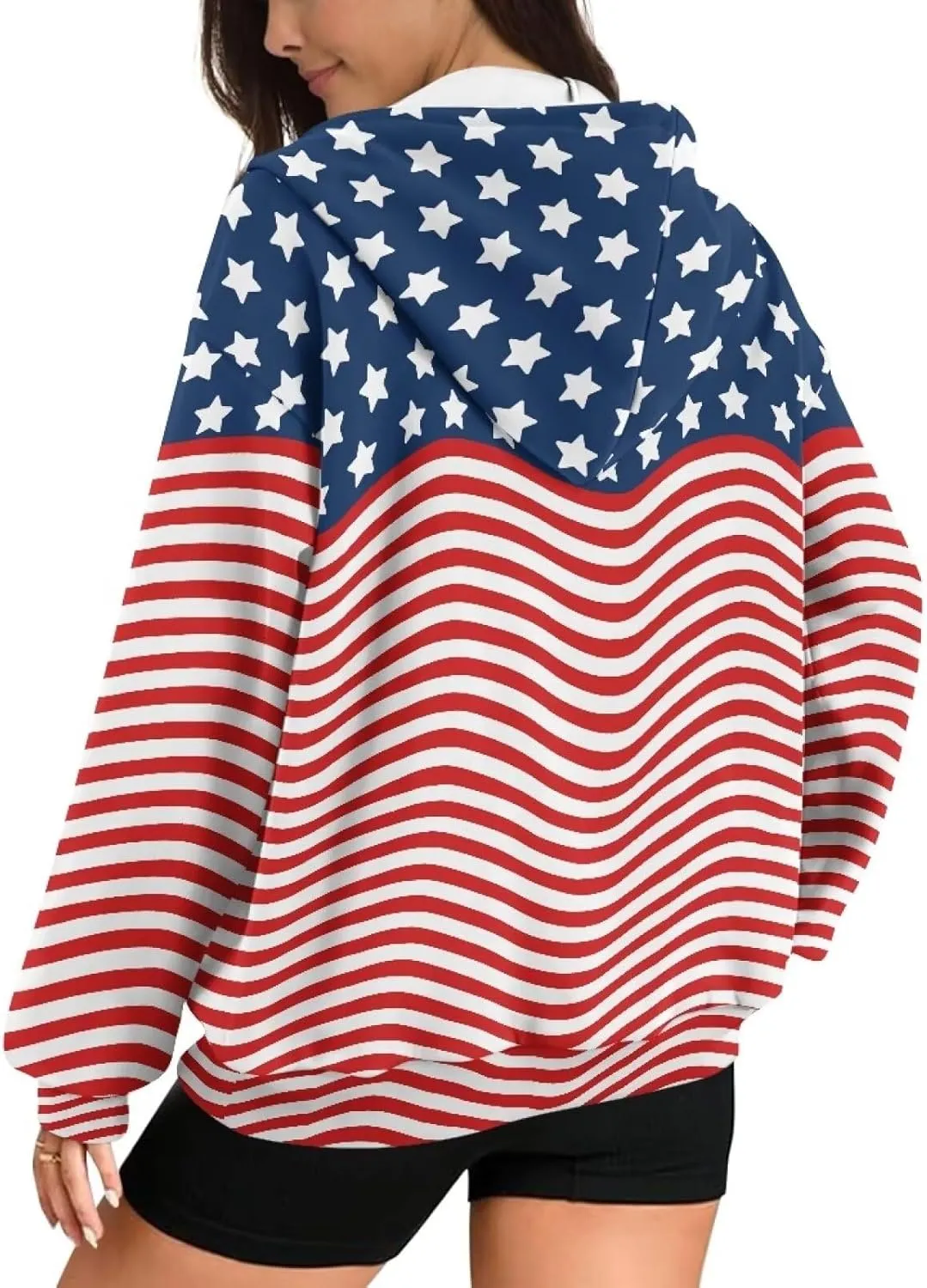 Suobstales Women's Oversized Zip Up Hoodies Long Sleeve Y2K Jacket Casual Winter Sweatshirts Trendy Drawstring Hooded Coat