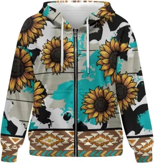Suobstales Women's Oversized Zip Up Hoodies Long Sleeve Y2K Jacket Casual Winter Sweatshirts Trendy Drawstring Hooded Coat