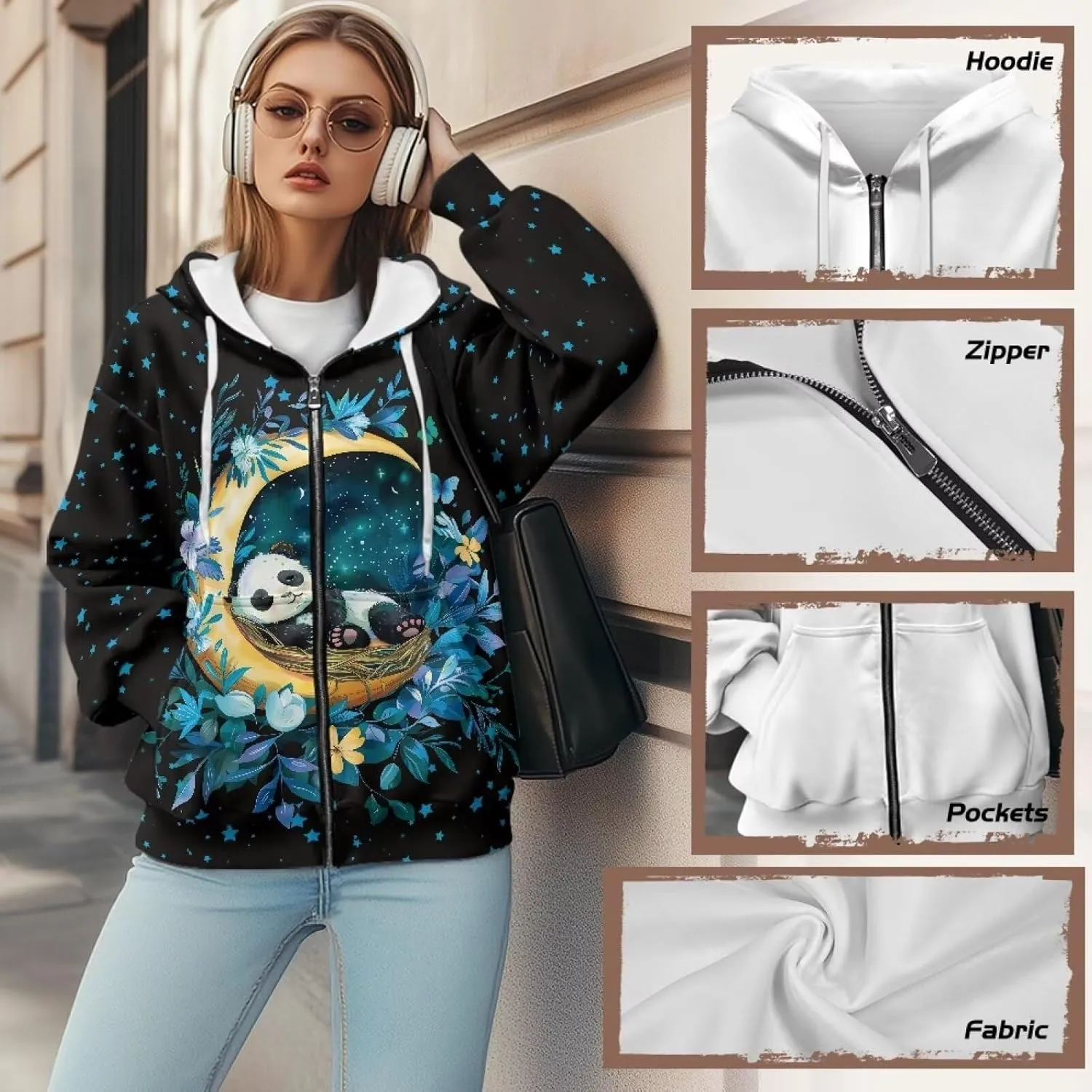 Suobstales Womens Zip Up Hoodies Long Sleeve Fall Oversized Sweatshirts Fleece Y2K Jacket with Pockets 2024 Fashion Clothes