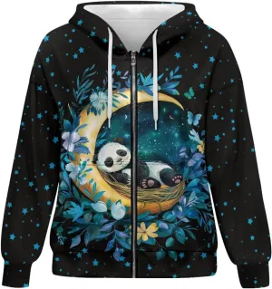 Suobstales Womens Zip Up Hoodies Long Sleeve Fall Oversized Sweatshirts Fleece Y2K Jacket with Pockets 2024 Fashion Clothes