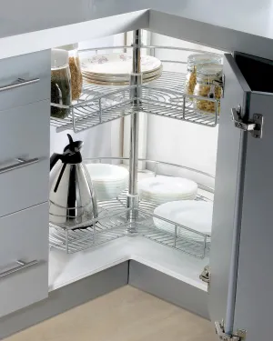 Tansel Lazy Susan 3/4 Wire Corner Storage Rack 720 X 720 X 300 mm