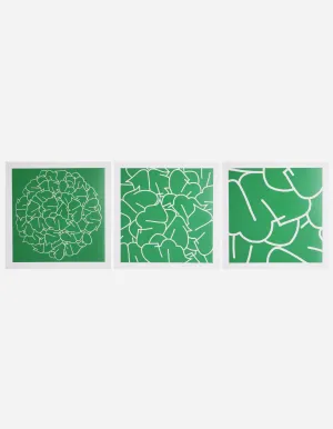 Teach YE-93, 94 & 95 Triptych Green