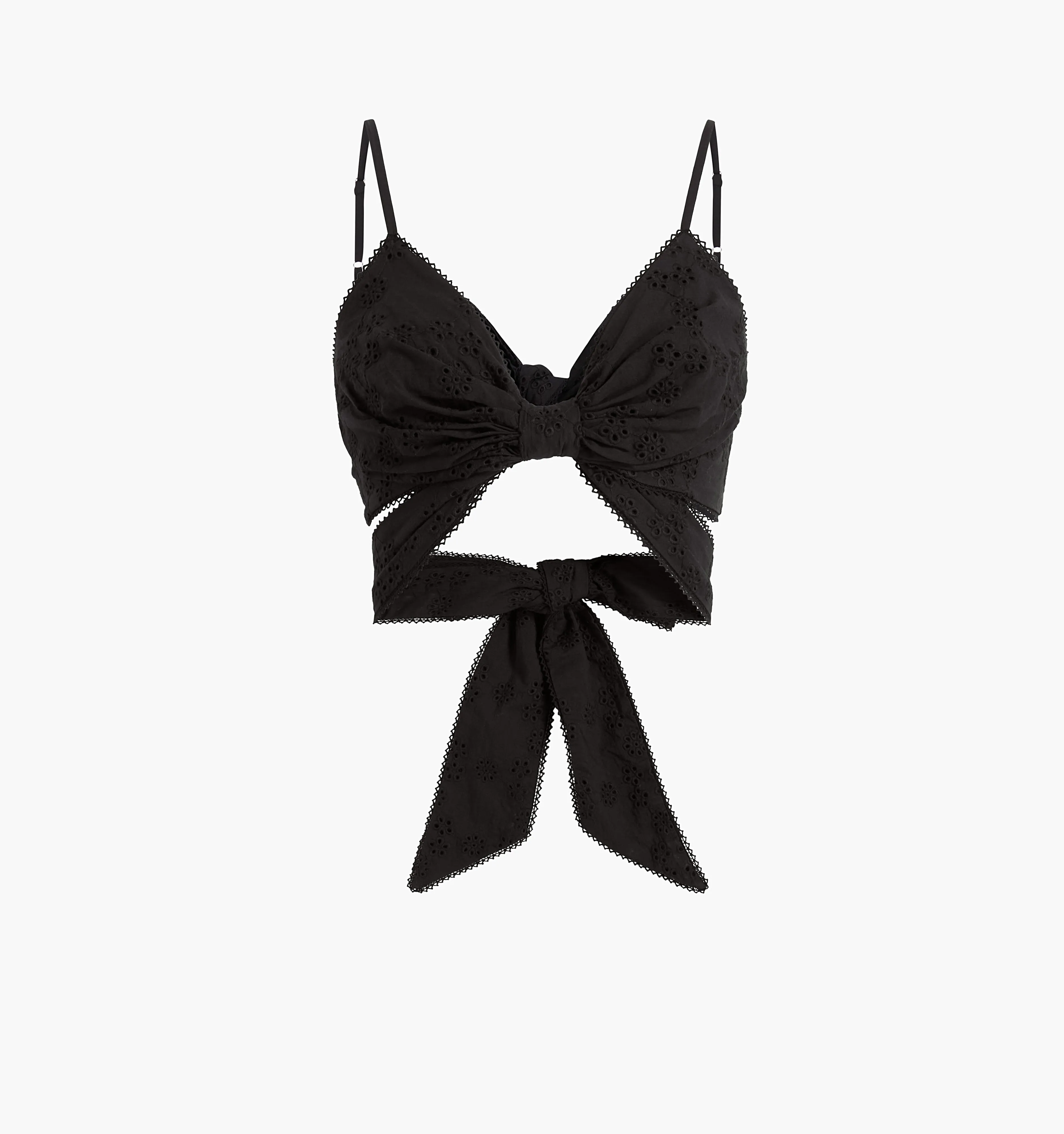 The Eyelet Celine Top - Black