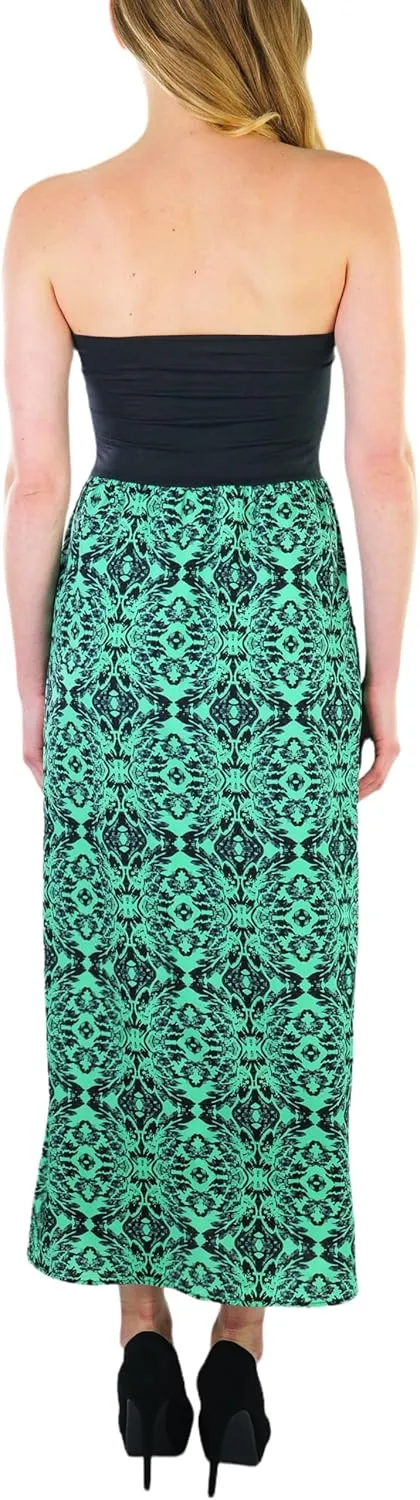 ToBeInStyle Womens Maxi A-Line Skirt Flowy High Waisted Assorted Styles