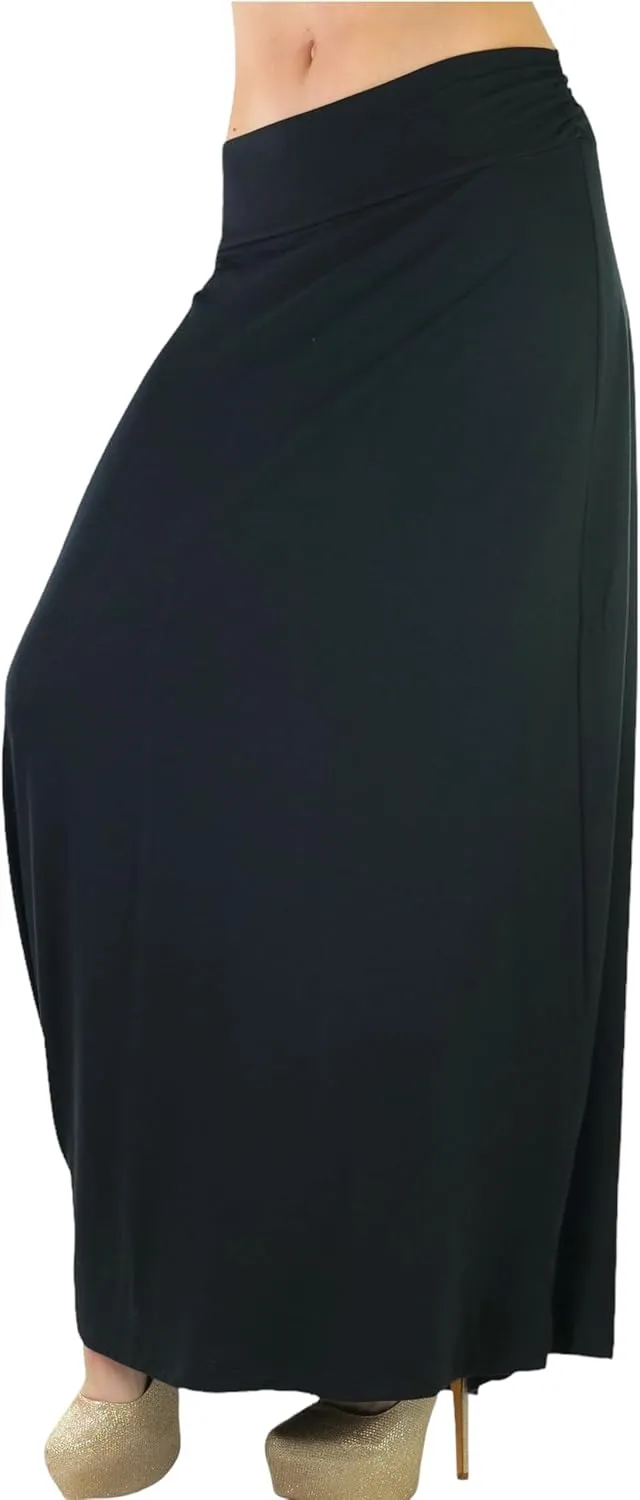 ToBeInStyle Womens Maxi A-Line Skirt Flowy High Waisted Assorted Styles
