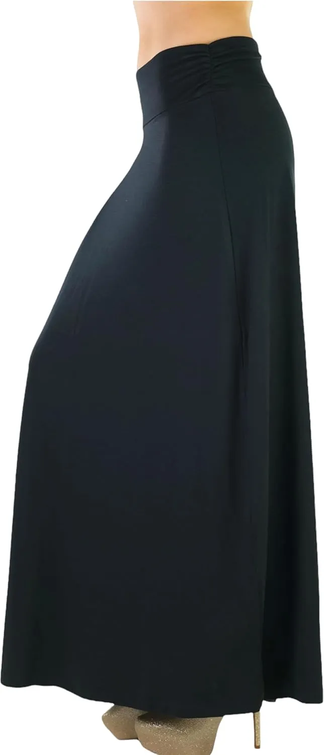 ToBeInStyle Womens Maxi A-Line Skirt Flowy High Waisted Assorted Styles