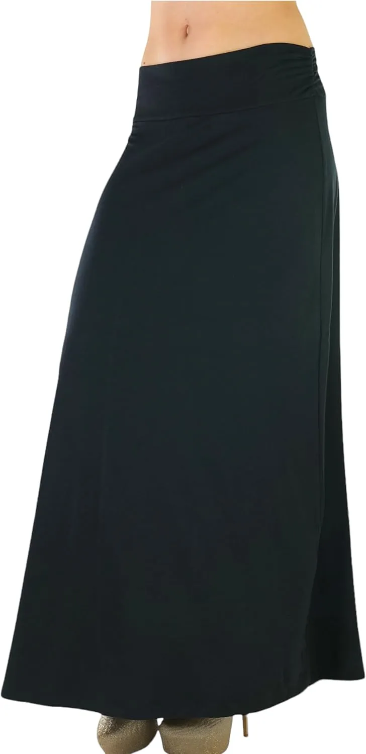 ToBeInStyle Womens Maxi A-Line Skirt Flowy High Waisted Assorted Styles