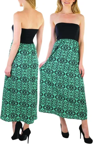 ToBeInStyle Womens Maxi A-Line Skirt Flowy High Waisted Assorted Styles