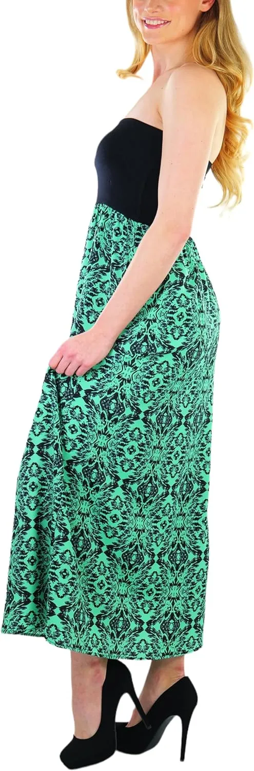 ToBeInStyle Womens Maxi A-Line Skirt Flowy High Waisted Assorted Styles