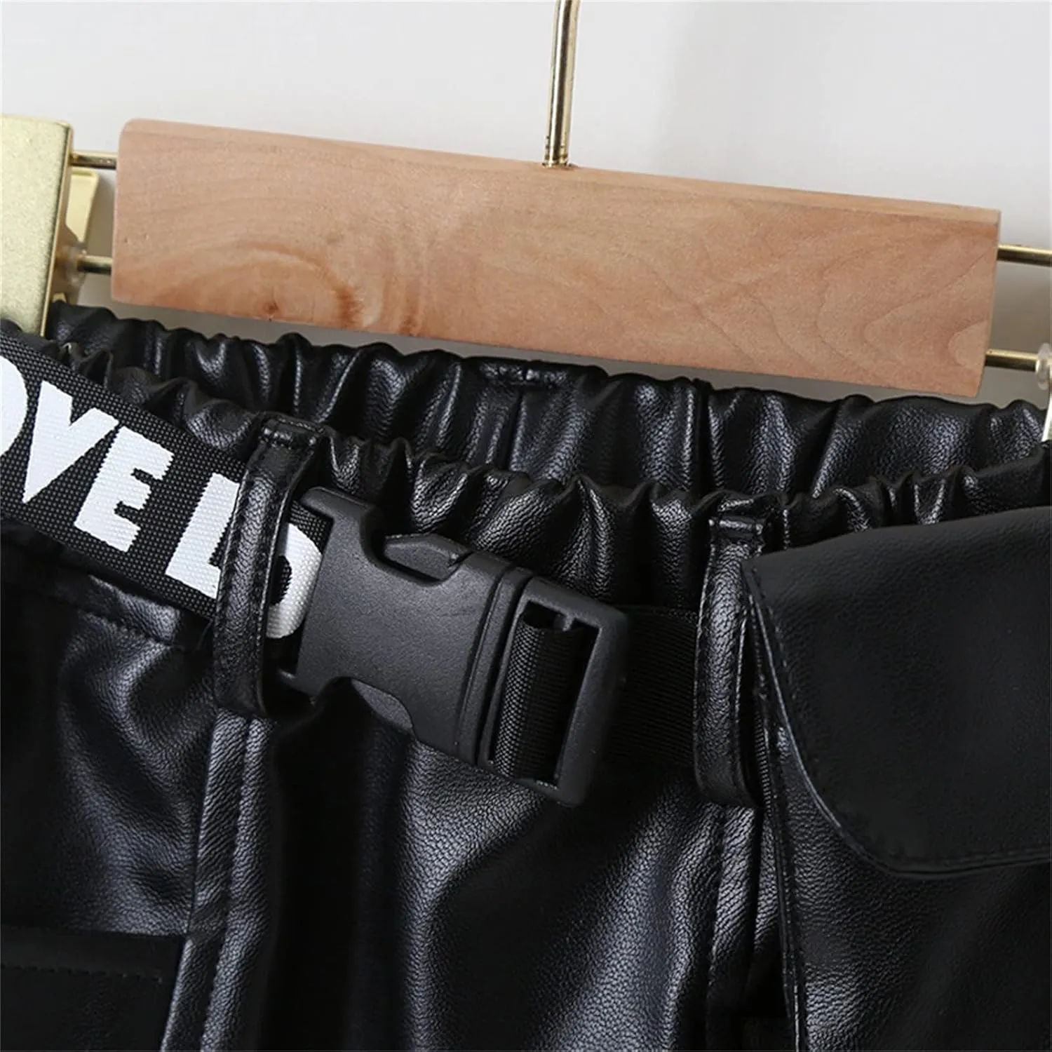 Toddler Girls Faux Leather Skirt Elastic High Waisted PU Leather Short Mini Skirts for Kids Girls Fashion Clothes