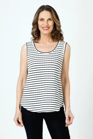 Top Ligne Pucker Stripe Scoop Tank