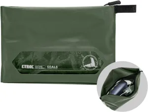 Travel waterproof toiletry bag, Zipper Styles, Olive Green