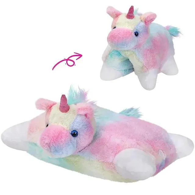 Unicorn Plush Toy with LED Lights and Music