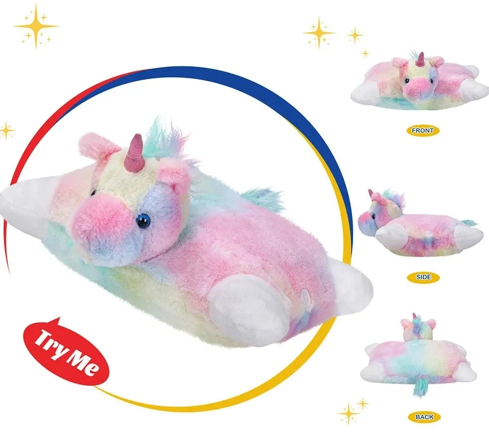 Unicorn Plush Toy with LED Lights and Music