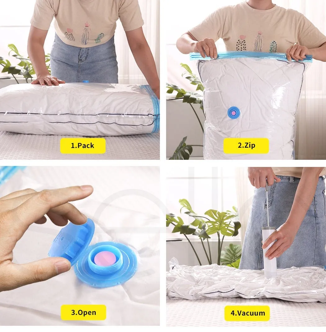 Vacuum Storage Bags Save Space Seal Compressing Clothes Quilt Organizer Saver 6x 110cm x 80cm