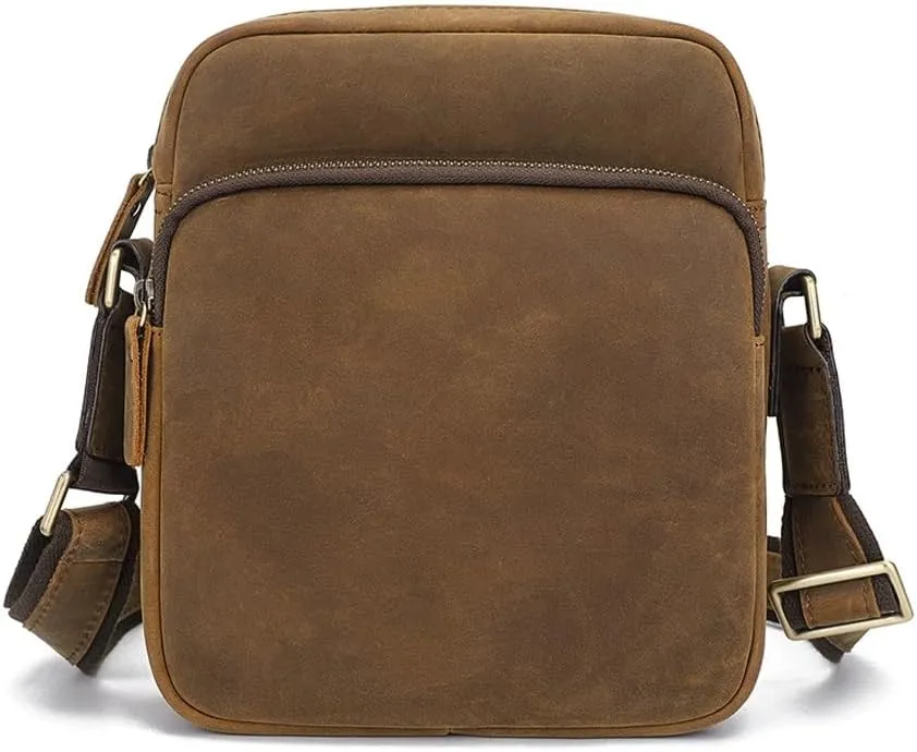 Vintage Men's Crossbody Bag Wear-resistant Large Capacity Shoulder Bag Messenger Bag