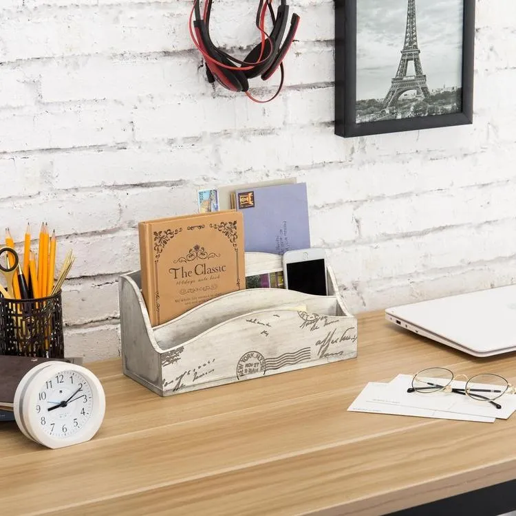 Vintage Postcard Desktop Mail Organizer
