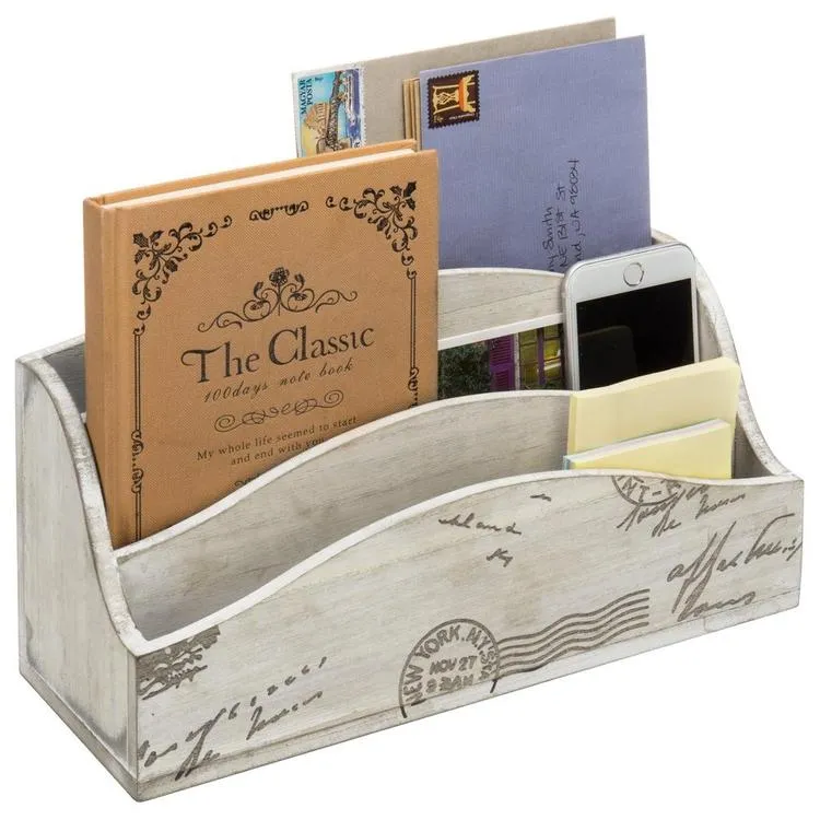 Vintage Postcard Desktop Mail Organizer