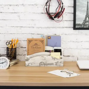 Vintage Postcard Desktop Mail Organizer