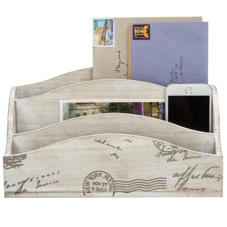 Vintage Postcard Desktop Mail Organizer