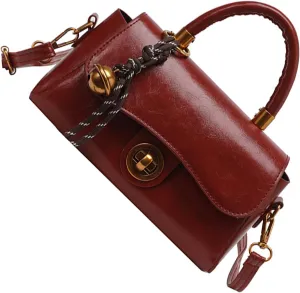 Vintage Styles Commuters Handbag PU Leather Shoulder Purse Small Square Crossbody Bag for Everyday Use and Travel