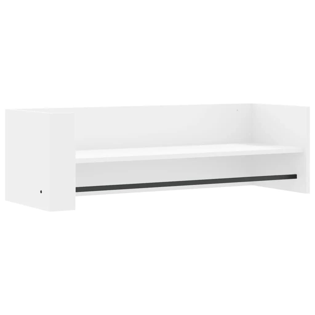 Wall Shelf White 100x35x30.5 cm Engineered Wood