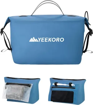 Waterproof Toiletry Bag for Travel, Zipper Styles, 40D Nylon Toiletry Organizer Bags with Shoulder Straps for Men Women, Travel Accessories1 PACK,Blue