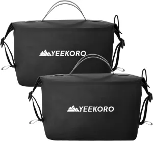 Waterproof Toiletry Bag for Travel, Zipper Styles, 40D Nylon Toiletry Organizer Bags with Shoulder Straps for Men Women, Travel Accessories2 PACK,Black