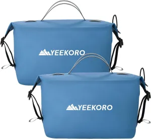 Waterproof Toiletry Bag for Travel, Zipper Styles, 40D Nylon Toiletry Organizer Bags with Shoulder Straps for Men Women, Travel Accessories2 PACK,Blue