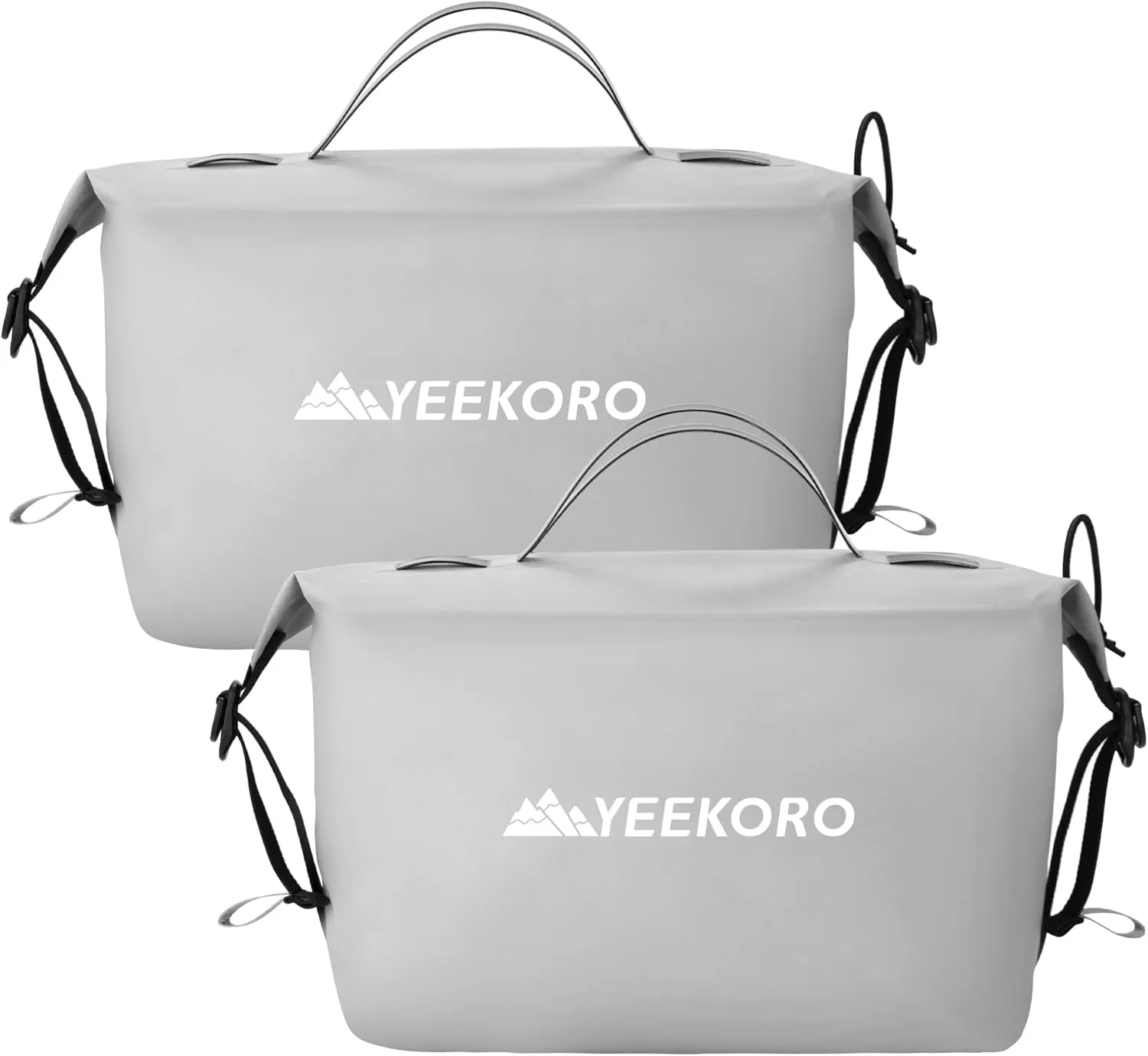 Waterproof Toiletry Bag for Travel, Zipper Styles, 40D Nylon Toiletry Organizer Bags with Shoulder Straps for Men Women, Travel Accessories2 PACK,Grey