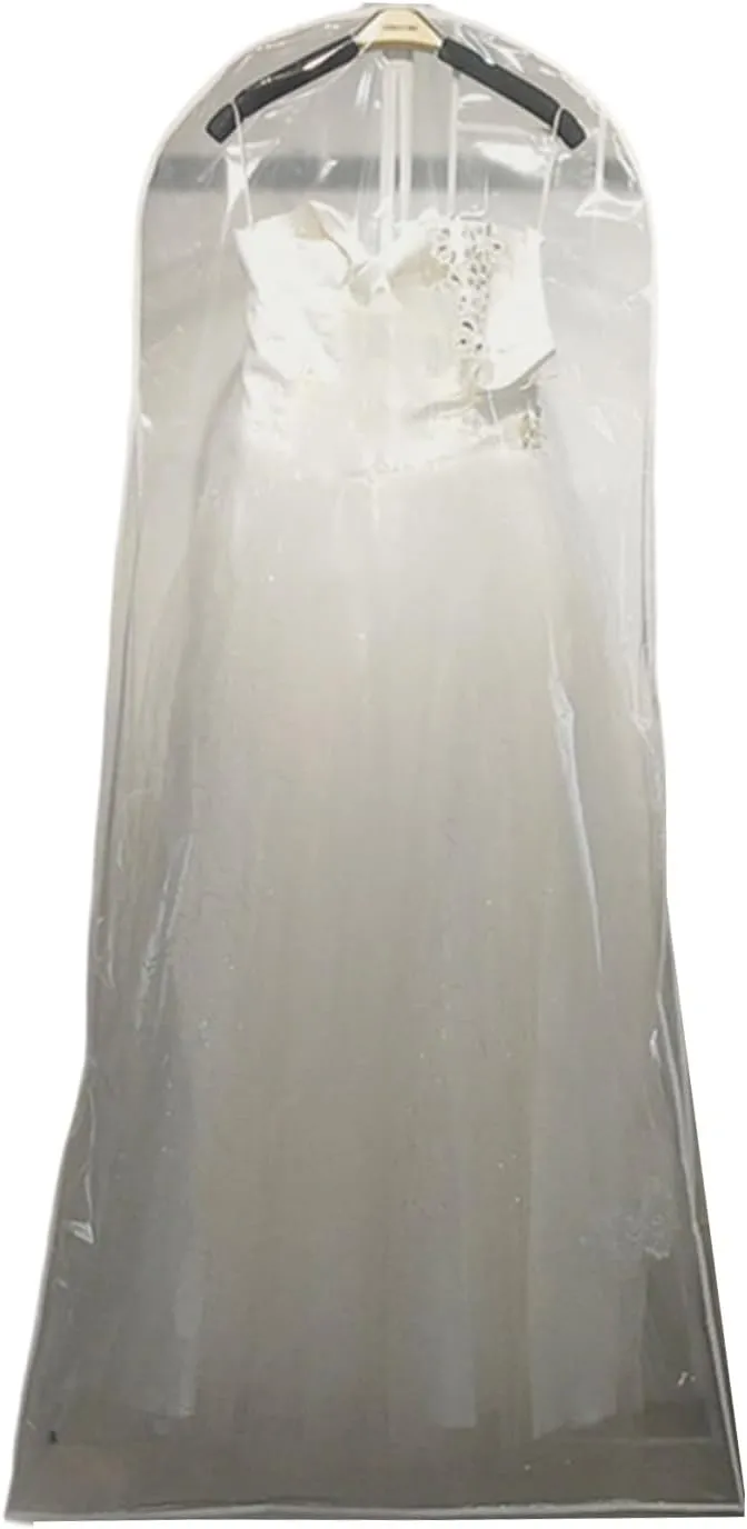 Wedding Dress Garment Bag Breathable Transparent Fabric Covering For Bridal Gown Storage And Travel