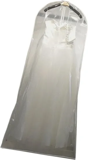 Wedding Dress Garment Bag Breathable Transparent Fabric Covering For Bridal Gown Storage And Travel