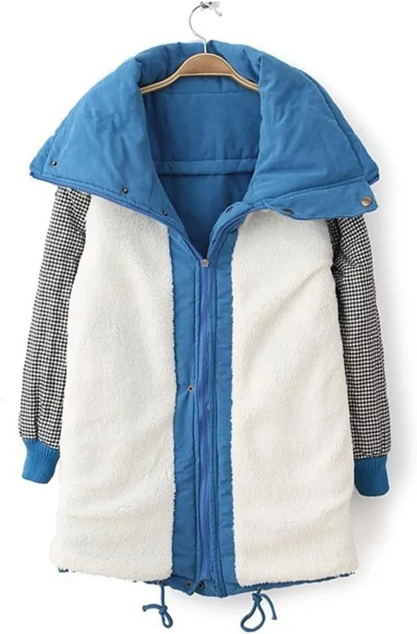 Winter Coat Female Cotton Padded Waist Casual Wear Pink Black Coat