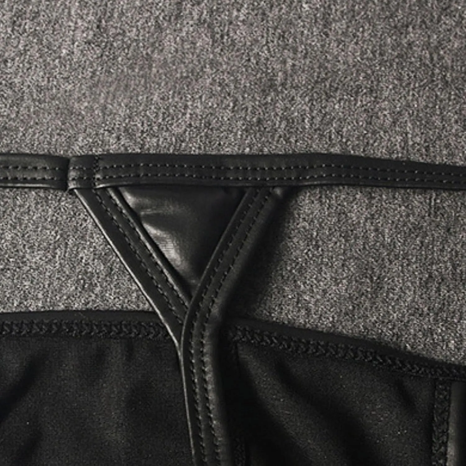 wodceeke Mens Leather Thongs Underwear Sexy T-Back G-String Low Rise Briefs Panties Underpants for Party Club Night