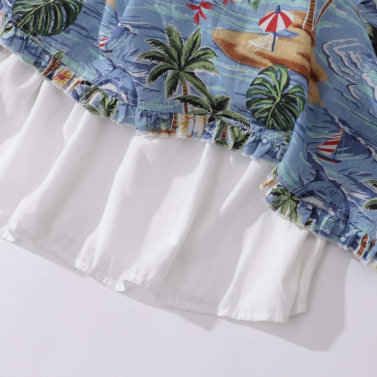Womens Dress Floral Tropical Print Summer Casual Sunndresses Beach Vacation Party Wear