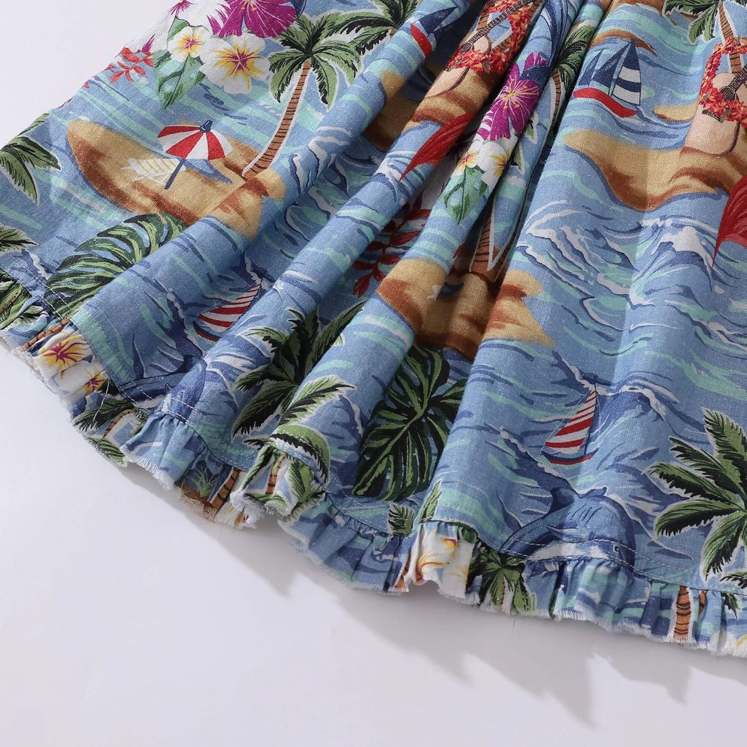 Womens Dress Floral Tropical Print Summer Casual Sunndresses Beach Vacation Party Wear