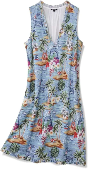 Womens Dress Floral Tropical Print Summer Casual Sunndresses Beach Vacation Party Wear