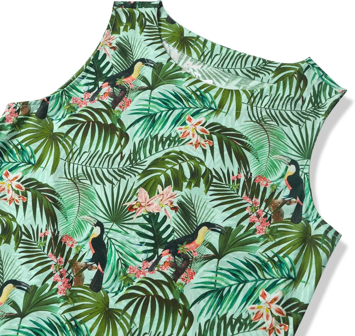 Womens Dress Floral Tropical Print Summer Casual Sunndresses Beach Vacation Party Wear