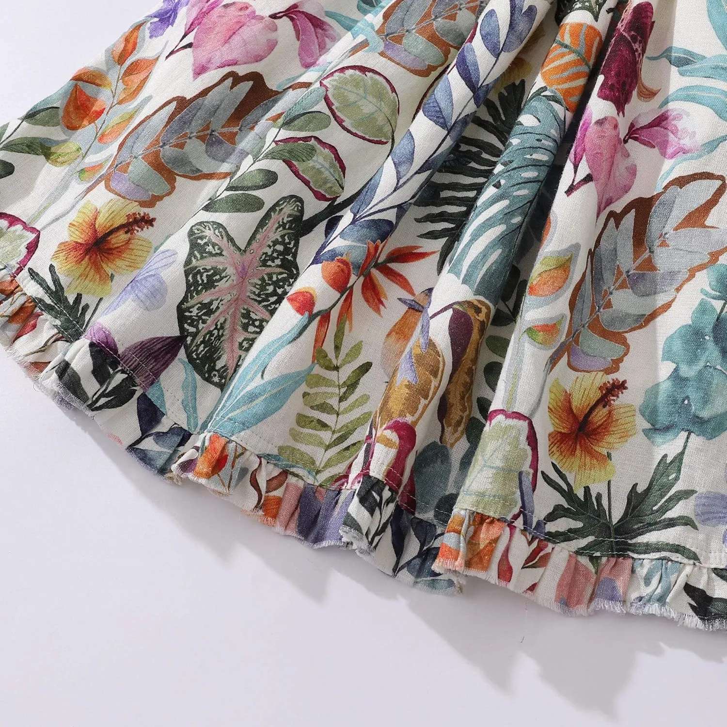 Womens Dress Floral Tropical Print Summer Casual Sunndresses Beach Vacation Party Wear