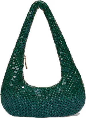 Women's Evening Glitter Clutch Purse Sequin Bling Zipper Wedding Shoulder Bag