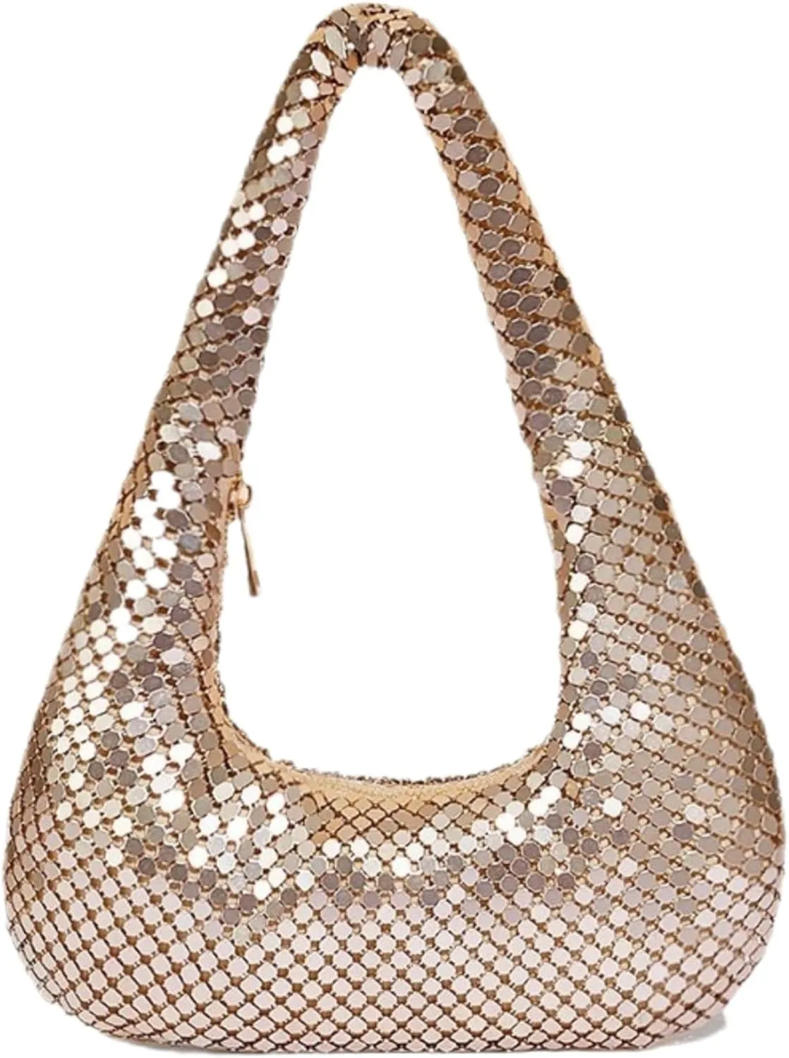 Women's Evening Glitter Clutch Purse Sequin Bling Zipper Wedding Shoulder Bag