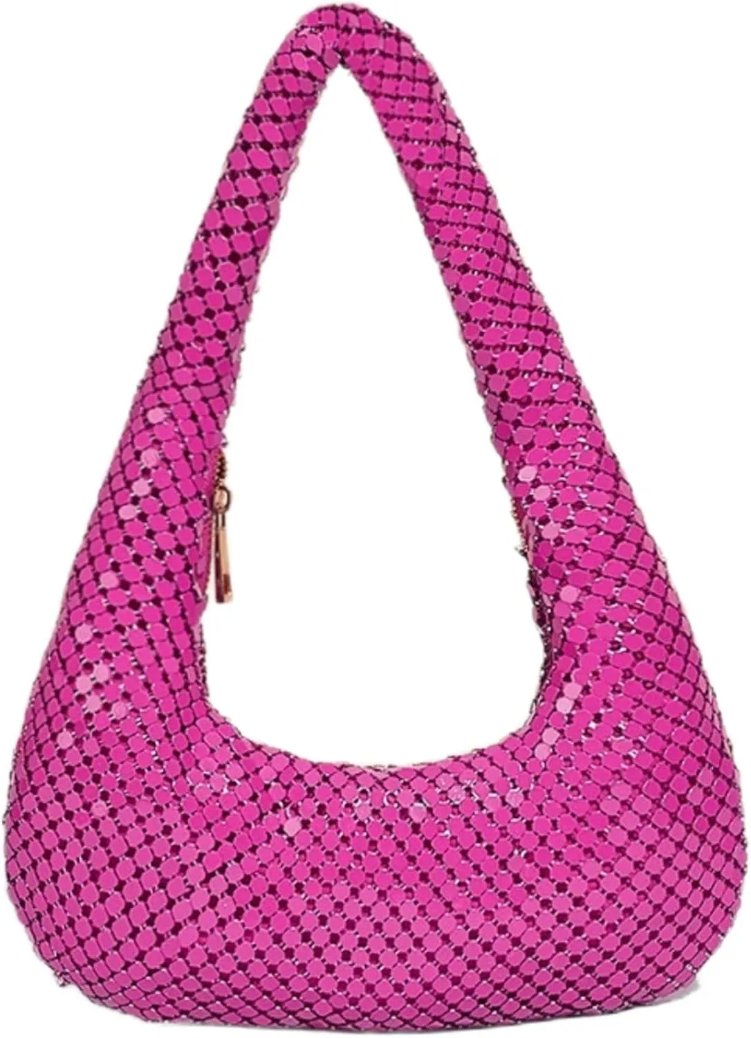 Women's Evening Glitter Clutch Purse Sequin Bling Zipper Wedding Shoulder Bag