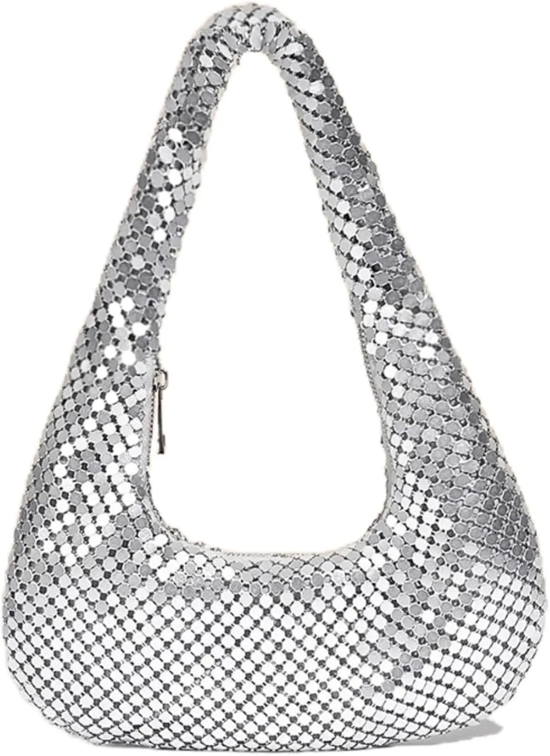 Women's Evening Glitter Clutch Purse Sequin Bling Zipper Wedding Shoulder Bag