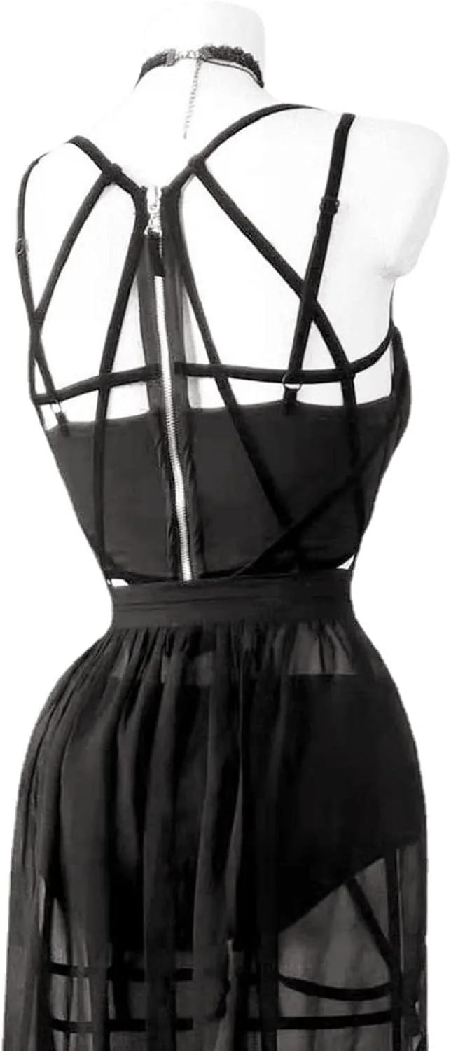 Women's Lingerie Backless Teddy Bodysuit Two Piece Sheer Bralette Strappy Embroidered Bra Panty Set