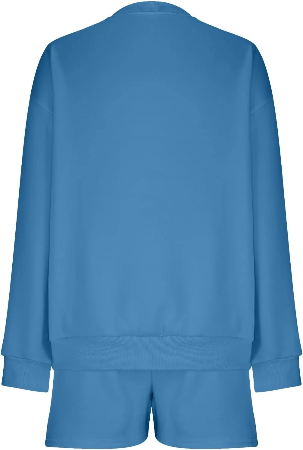 Womens Lounge Sets 2 Piece Outfits Oversized Long Sleeve Hoodies Sweatsuit Casual Sweat Shorts Matching Tracksuit