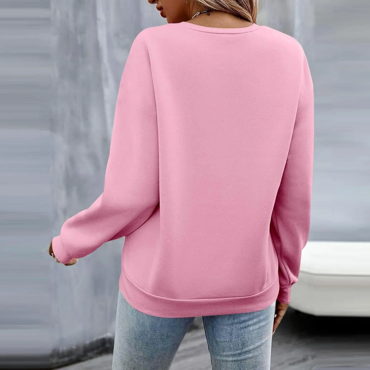 Womens Oversized Sweatshirts Cute Crewneck Long Sleeve Fleece Pullover Tops Winter Outfits Fashion Clothes 2024