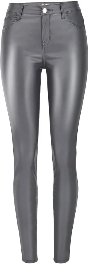 Women's Pu Faux Leather Pants Slim Leggings Variety of Styles with Pockets