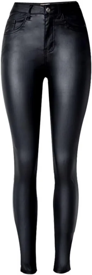 Women's Pu Faux Leather Pants Slim Leggings Variety of Styles with Pockets
