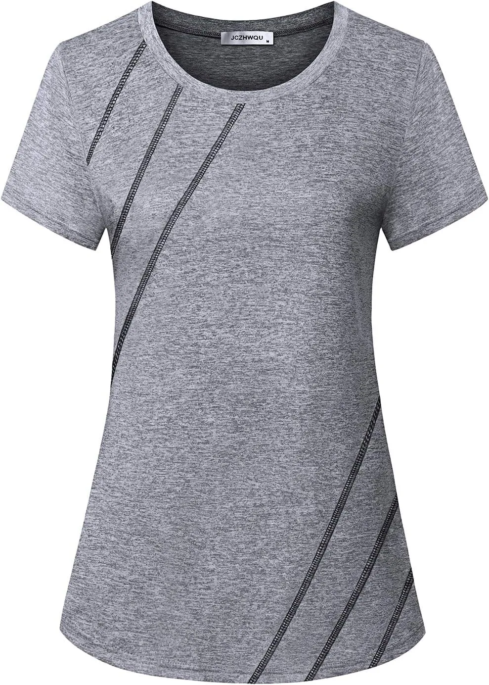 Women's Short Sleeve Round Neck Loose Fitting Athletic Yoga Shirt