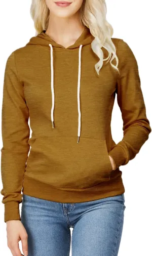 Women's Slim Fit Pullover Hoodie Lightweight Long Sleeve Kangaroo Pocket Basic Casual wear